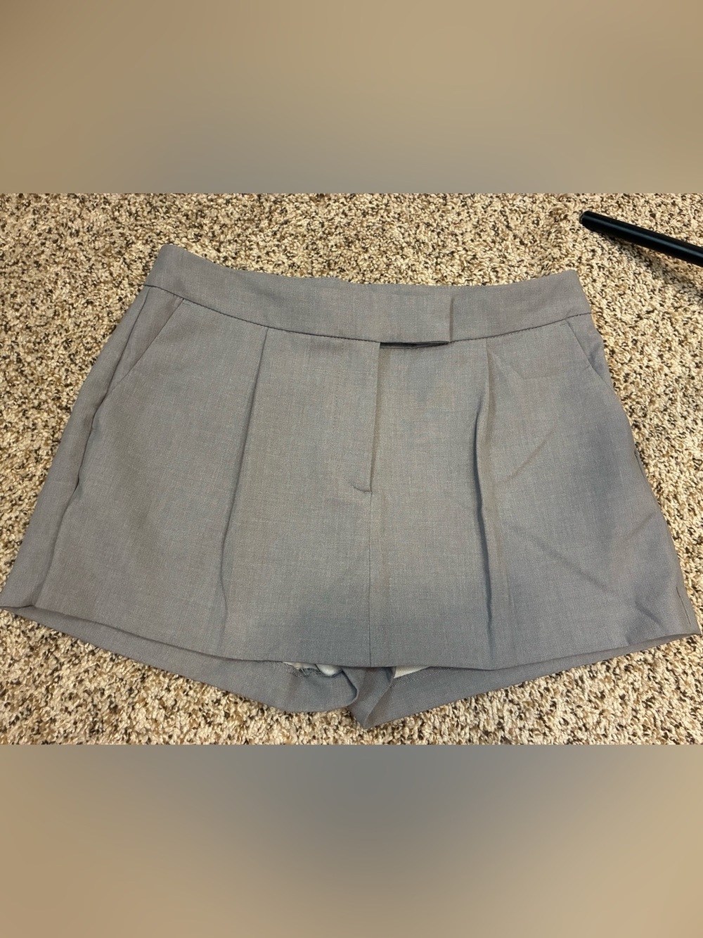 New H&M gray mini shorts with built in shorts, size 8 H&M skort